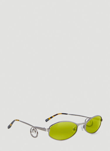Marine Serre x Vuarnet Swirl Visionizer Sunglasses Silver mrs0348014