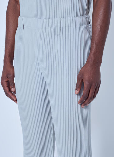 LN-CC® - Homme Plissé Issey Miyake: Pleated Cropped Pants - Grey Homme Plissé Issey Miyake Pleated Cropped Pants Grey hmp0166011