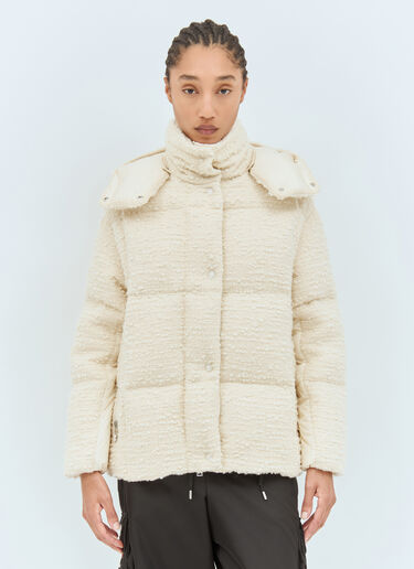 Moncler 파라나 트위드 쇼트 다운 재킷 크림 mon0258016