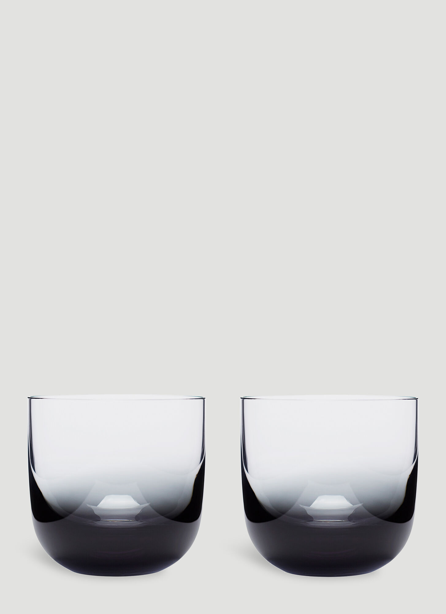 Tom Dixon Set Of Two Tank Whiskey Glasses In White