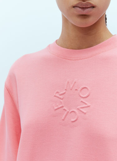Moncler Embossed Logo Sweatshirt Pink mon0255033