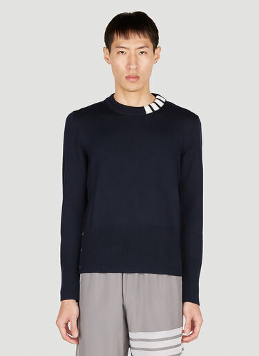 4 Bar Sweater Thom Browne 4 Bar Sweater Navy thb0151006