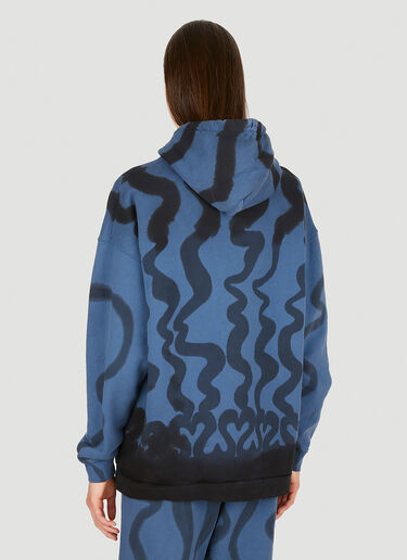 Collina Strada Painted Print Hooded Sweatshirt Blue cst0249015