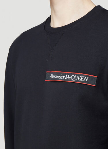 Alexander McQueen Logo Tape Sweatshirt Black amq0144006