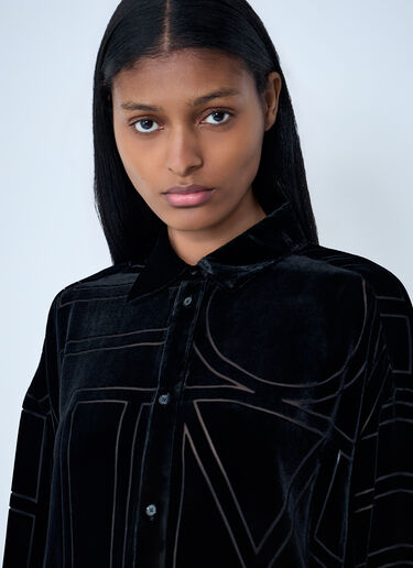 TOTEME Devoré Shirt Black tot0263019