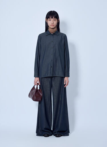 LN-CC® - Max Mara: Button-Down Denim Shirt - Navy Max Mara Button-Down Denim Shirt Navy max0266012