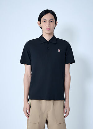 Moncler Grenoble Embroidered Logo Polo Shirt Black mog0164007