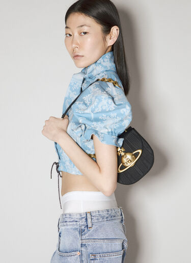 Vivienne Westwood 조디 Saddle 숄더백 블랙 vvw0255014