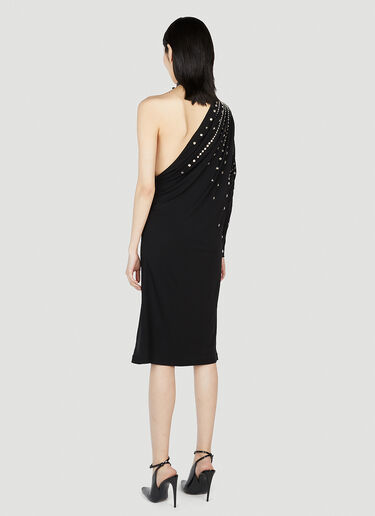 Gucci Embellished One Shoulder Dress Black guc0251214