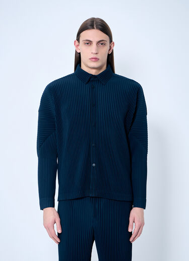 Homme Plissé Issey Miyake Pleated Shirt Blue hmp0159007