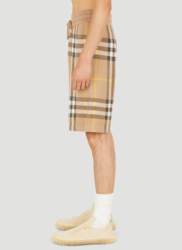 Burberry Check Track Shorts Beige bur0149018