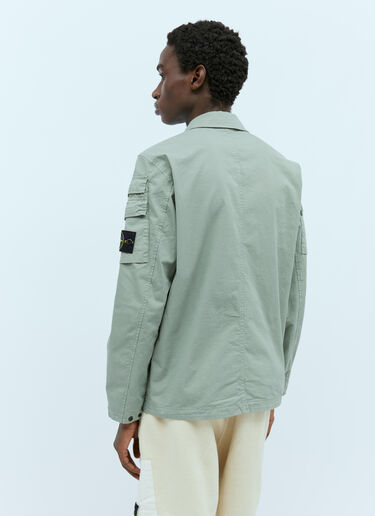 Logo Patch Overshirt Stone Island Logo Patch Overshirt Green sto0154040