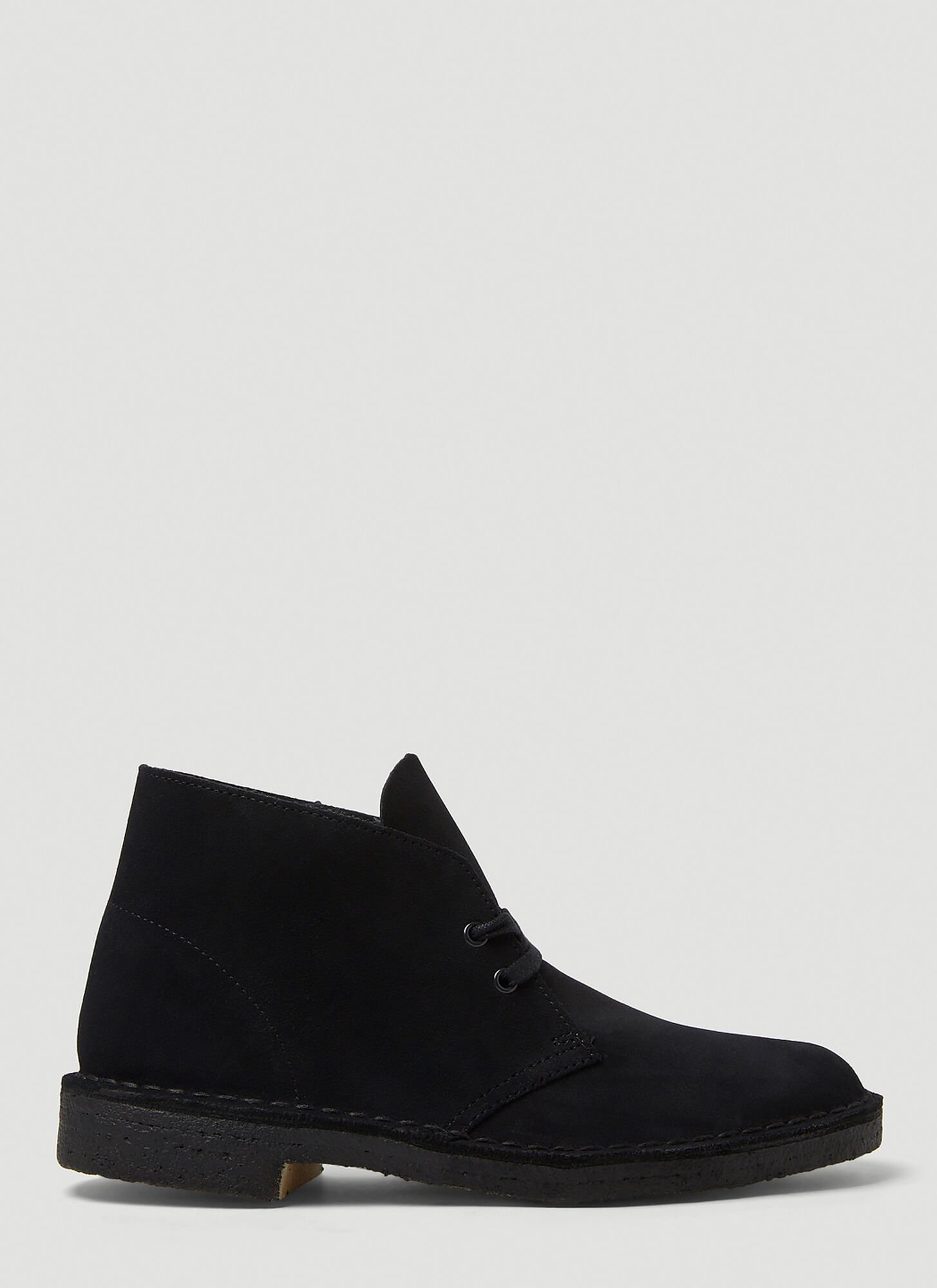 Shop Clarks Originals Low Heel Desert Lace Up Boots In Black