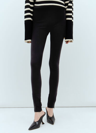 TOTEME Zip Cuff Leggings Black tot0251003