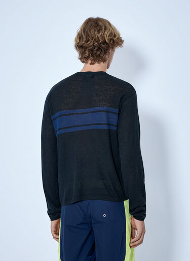LN-CC® - Stüssy: Striped Long Sleeve Sweater - Black Stüssy Striped Long Sleeve Sweater Black sts0166002