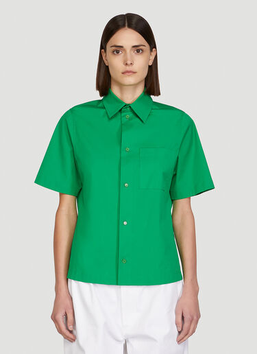 Bottega Veneta Compact Short Sleeve Shirt Green bov0248069