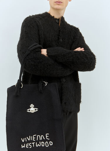 Vivienne Westwood Mabel Large Crochet Tote Bag Black vvw0158009