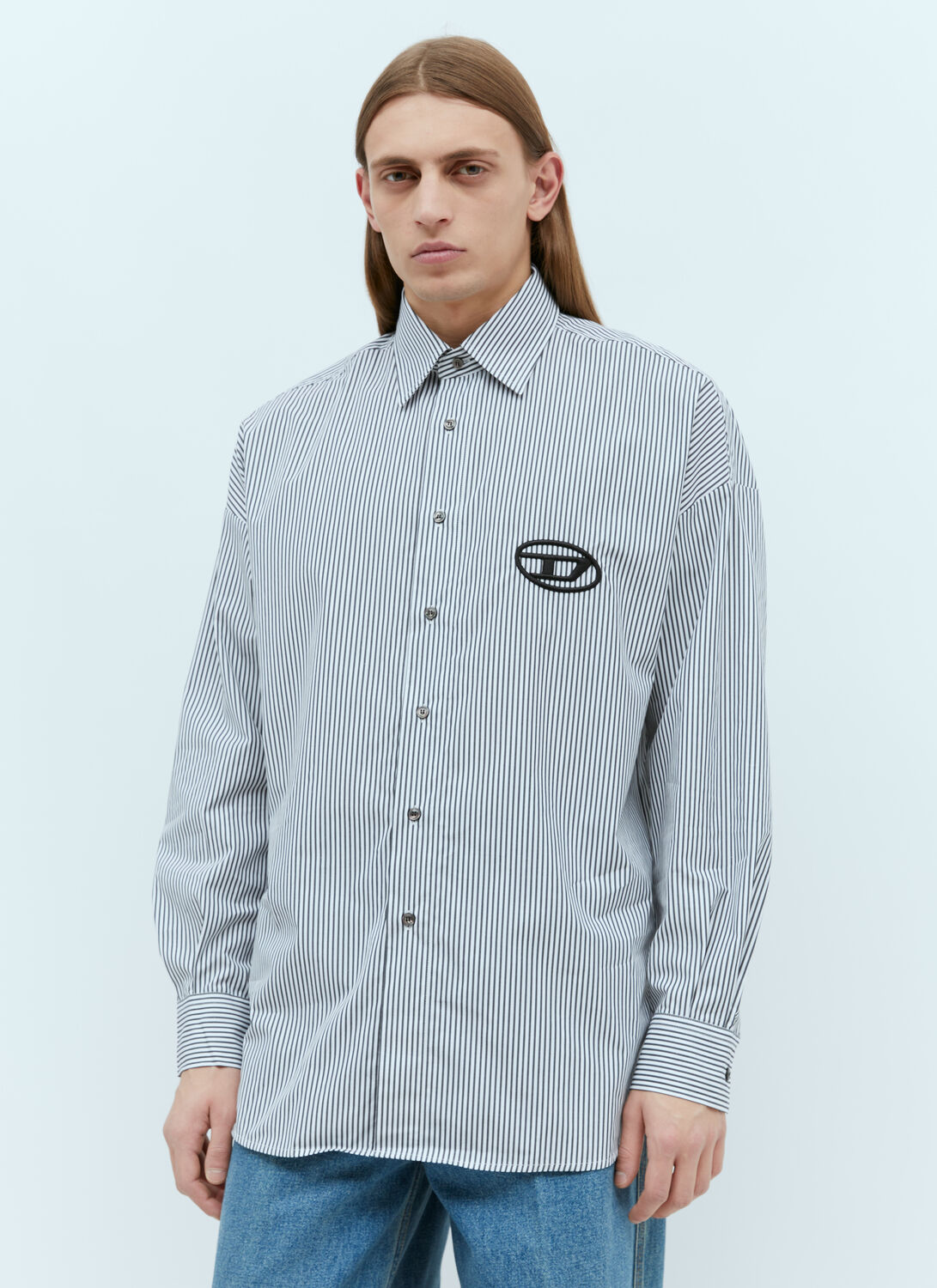 Shop Diesel S-douber Shirt In Grey