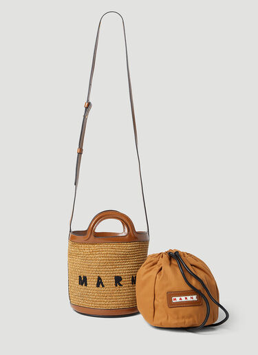 Marni Tropicalia スモール バケットバッグ ブラウン mni0255052