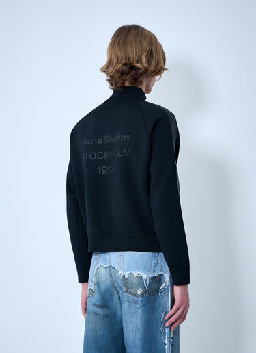Acne Studios Logo Zip Cardigan Black acn0164027