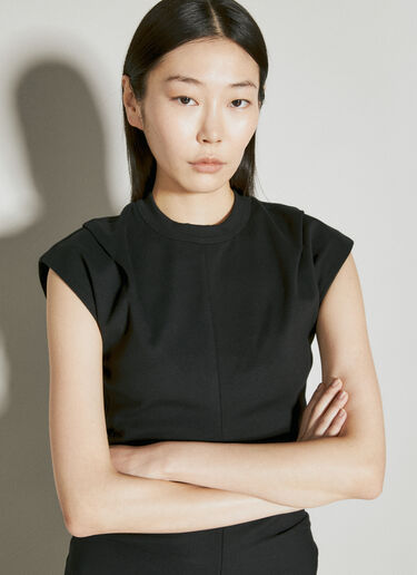 Alexander Wang 落肩及地连衣裙 黑色 awg0255001