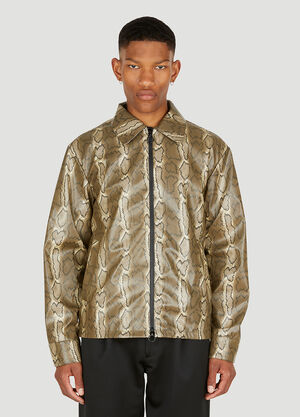 Soulland Mapp Snake Print Jacket Blue sld0352002