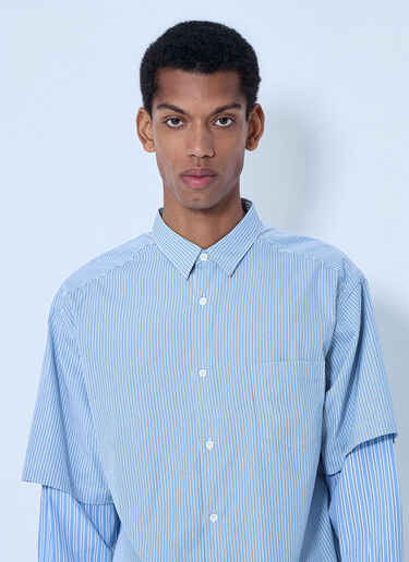 Comme des Garçons Homme Layered Stripe Shirt Blue cdh0164002