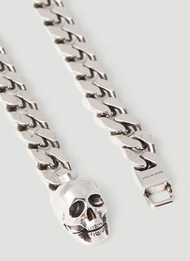 Alexander McQueen Skull Chain Necklace Silver amq0152034