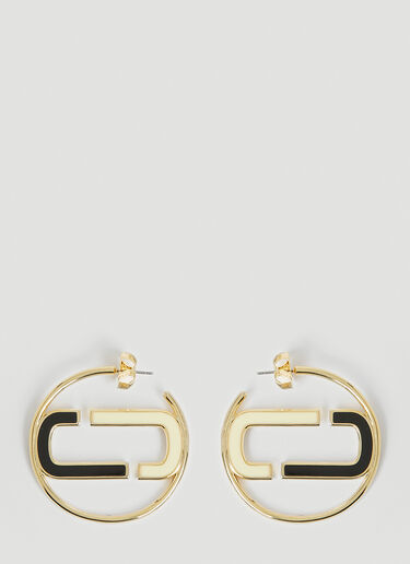 Marc Jacobs J Marc Colourblock Hoop Earrings Gold mcj0251064