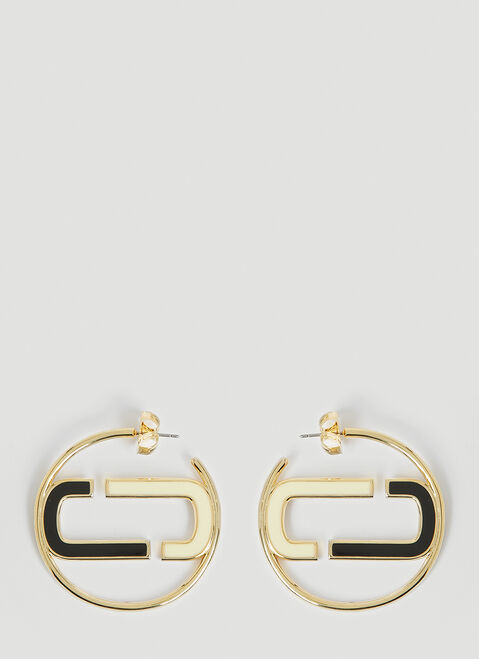 Vivienne Westwood J Marc Colourblock Hoop Earrings White vvw0254042