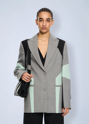 Off-White Stretch Color Block Blazer Grey ofw0264058