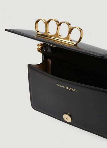 Alexander McQueen Four Ring Mini Shoulder Bag Black amq0249060
