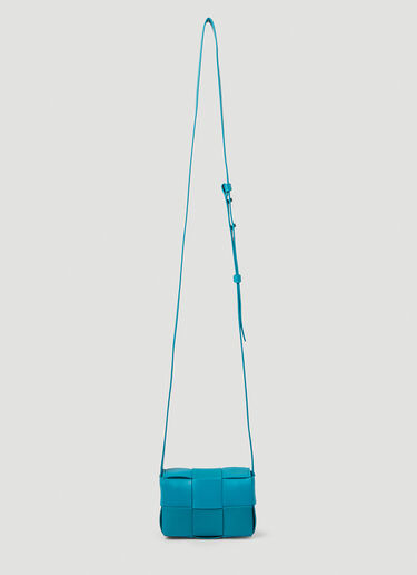 Bottega Veneta Cassette Intreccio Mini Shoulder Bag Blue bov0246095