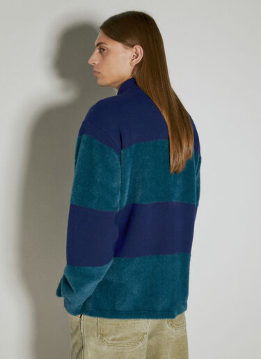Eytys Stripe Knit Polo Sweater Blue eyt0354012