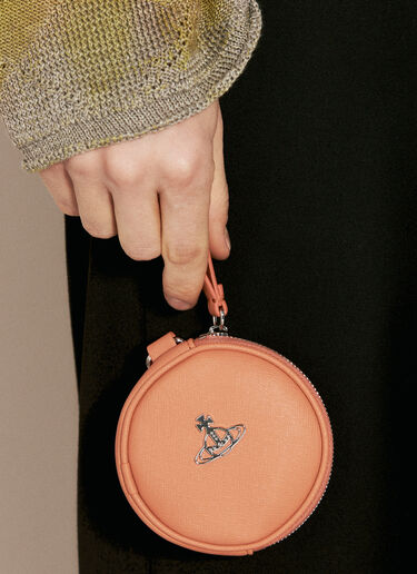 Vivienne Westwood ロゴプレート Saffiano ストラップ オレンジ vvw0156017