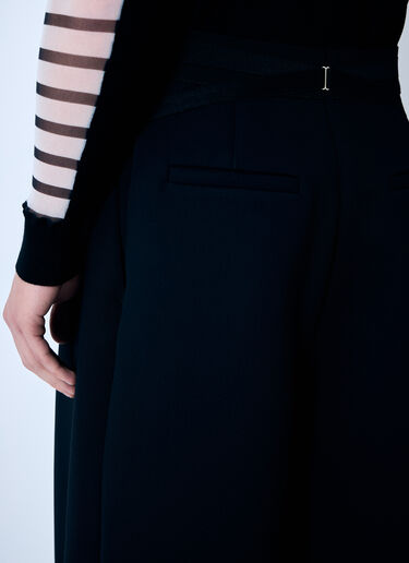Jean Paul Gaultier 绉纱复合裤  黑色 jpg0159003