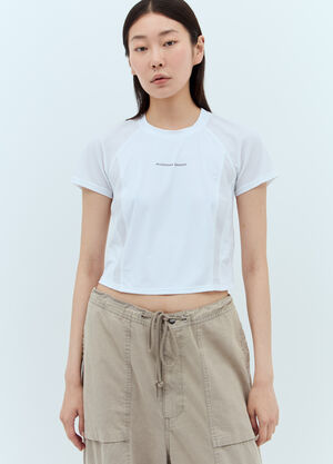 Max Mara Cassey Crop T-Shirt White max0257029