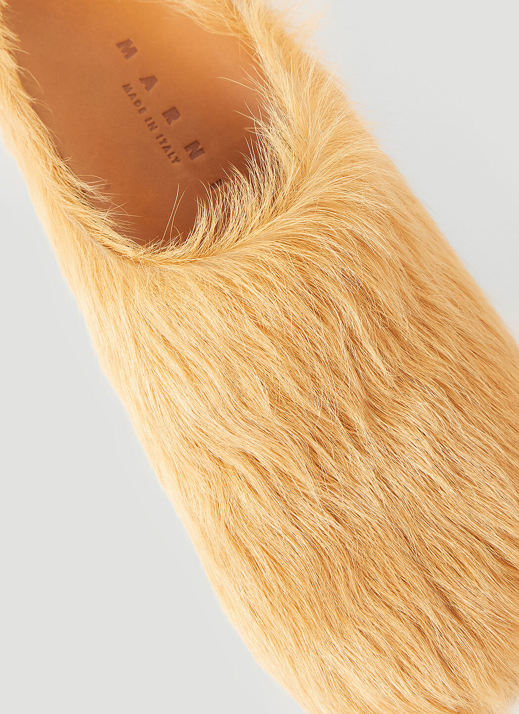 Marni Women s Fussbett Hairy Mules in Yellow LN CC
