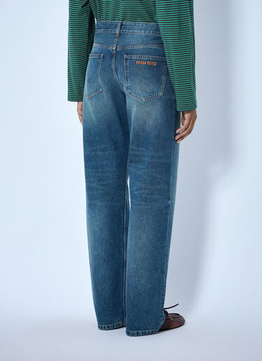 LN-CC® - Miu Miu: Wide-Leg Denim Jeans - Blue Miu Miu Wide-Leg Denim Jeans Blue miu0266023