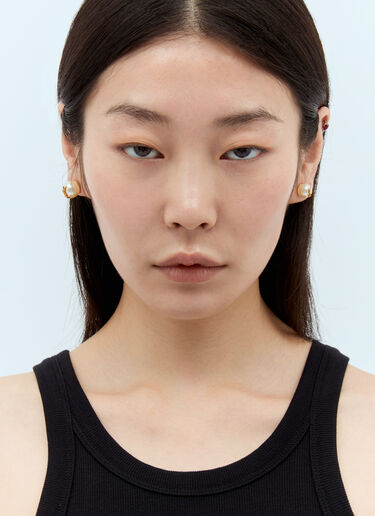 字母花押人造珍珠耳饰 Saint Laurent 字母花押人造珍珠耳饰 象牙白 sla0247091