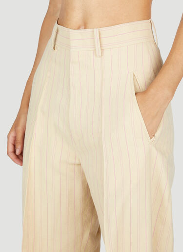 Isabel Marant Sopiavea Striped Tapered Pants Yellow ibm0253002