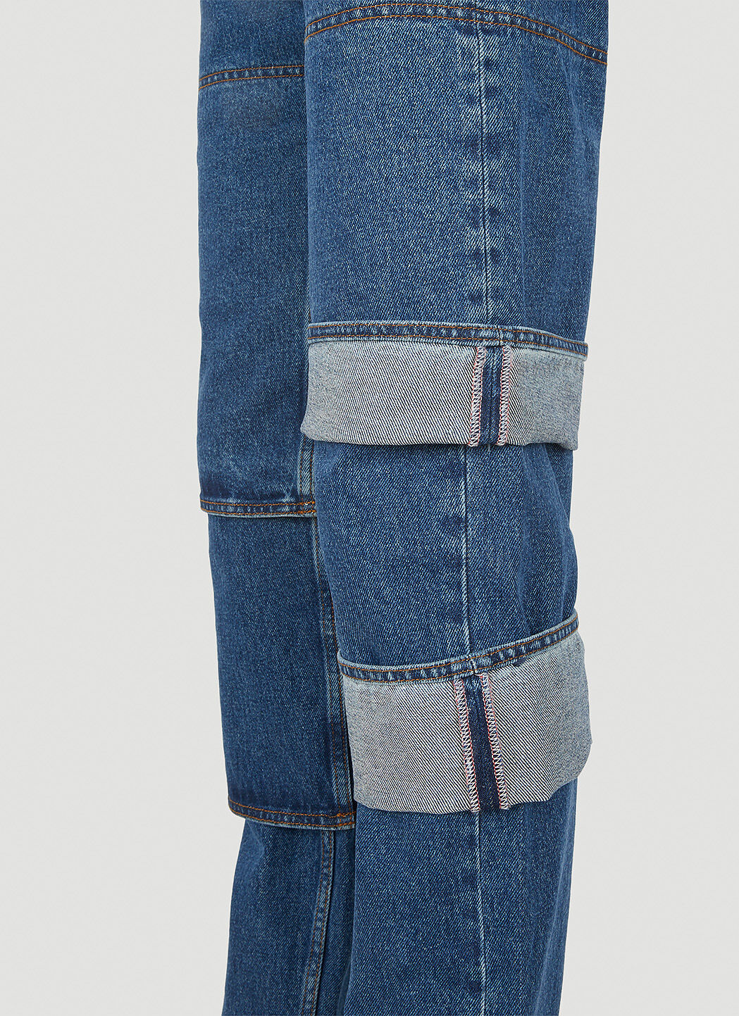 Y/Project Classic Multi Cuff Jeans in Blue | LN-CC