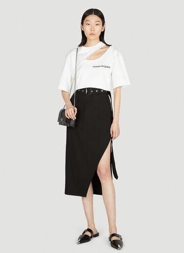 Alexander McQueen Belted Skirt Black amq0251029