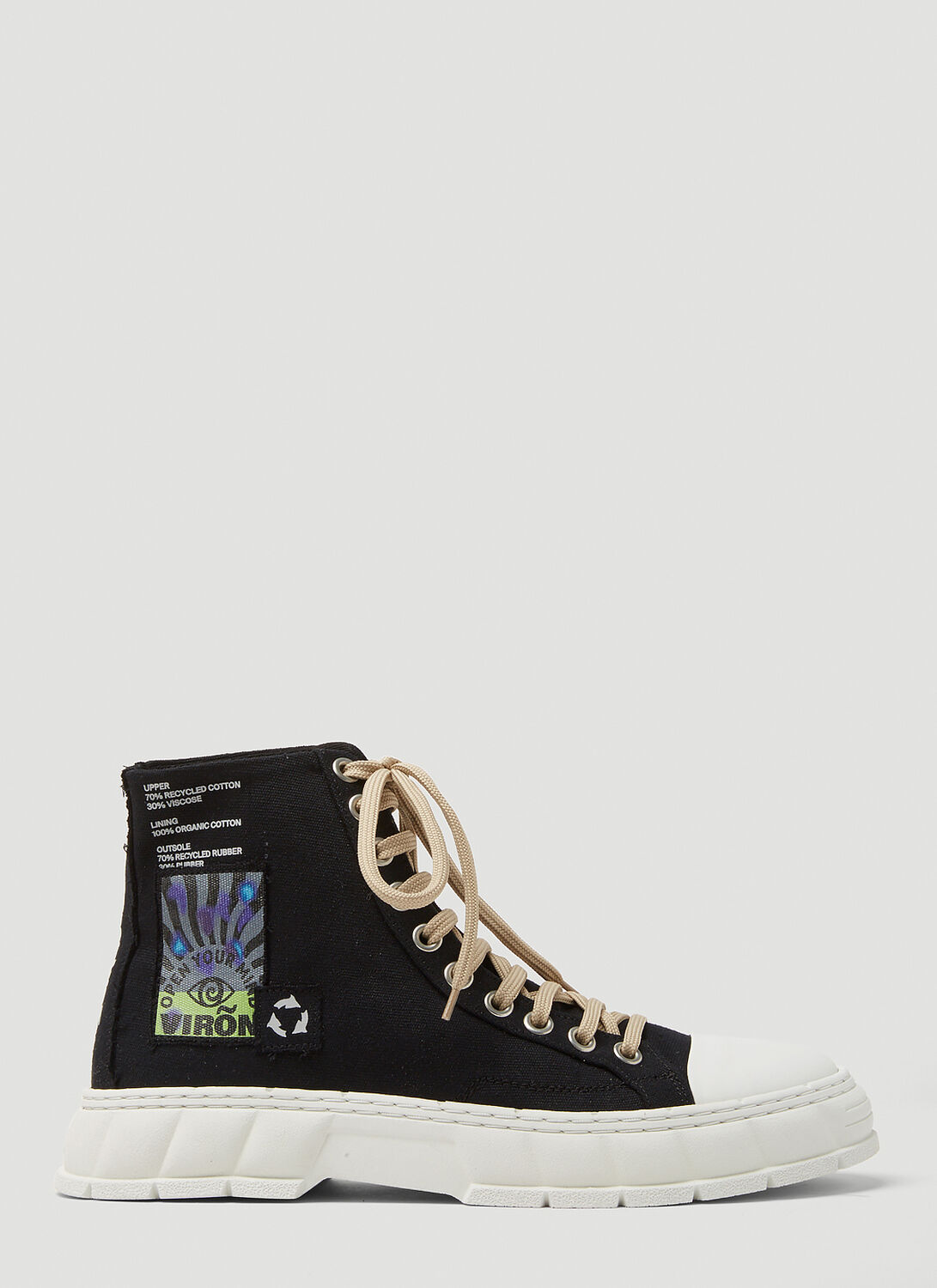 Viron 1982 Techno Canvas 99r Black Sneakers In Black