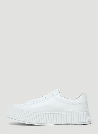 Jil Sander Ribbed-Sole Sneakers White jil0240018