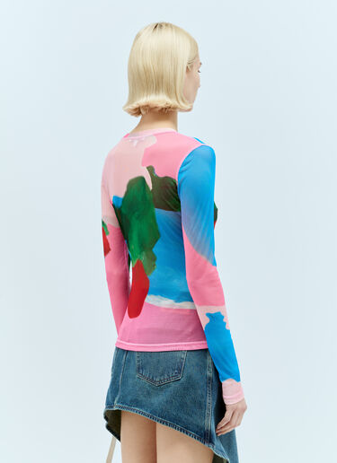Long Sleeve Mesh Top JW Anderson Long Sleeve Mesh Top Pink jwa0255009