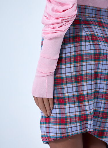 Vivienne Westwood Draped Plaid Skirt Blue vvw0263015
