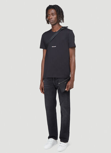 Logo-Print T-Shirt Saint Laurent Logo-Print T-Shirt Black sla0140011