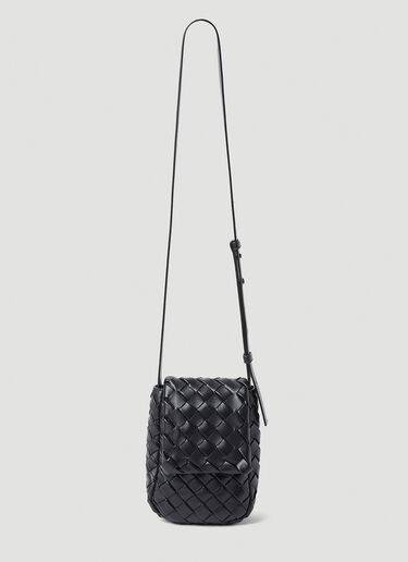 Bottega Veneta Mini Vertical Cobble Crossbody Bag Black bov0155020