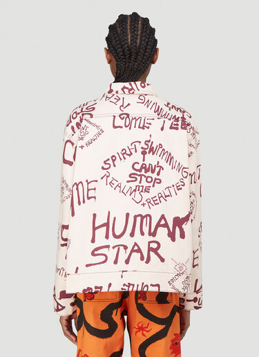Come Tees Illustrative Snap Jacket Beige com0340001